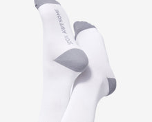 Load image into Gallery viewer, men's White 100% Awesome  - Compression Socks
